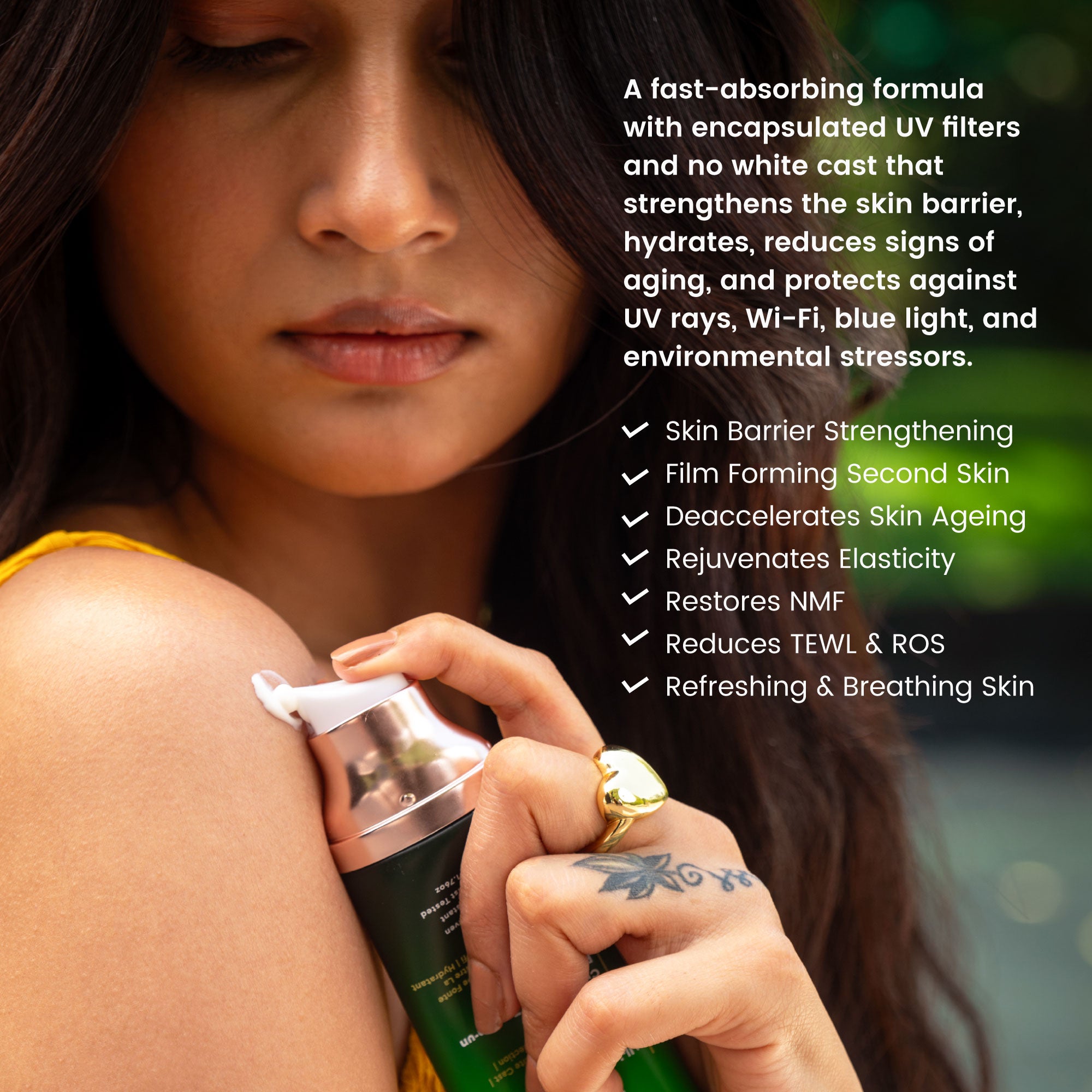 Sunscreen SPF 100 UV A& B ++++- 50 gm- All in one, 5 in 1,Rare Ingredients from Switzerland, Europe& Japan,Water Resistant with Barrier Repair & Increases SkinElasticity