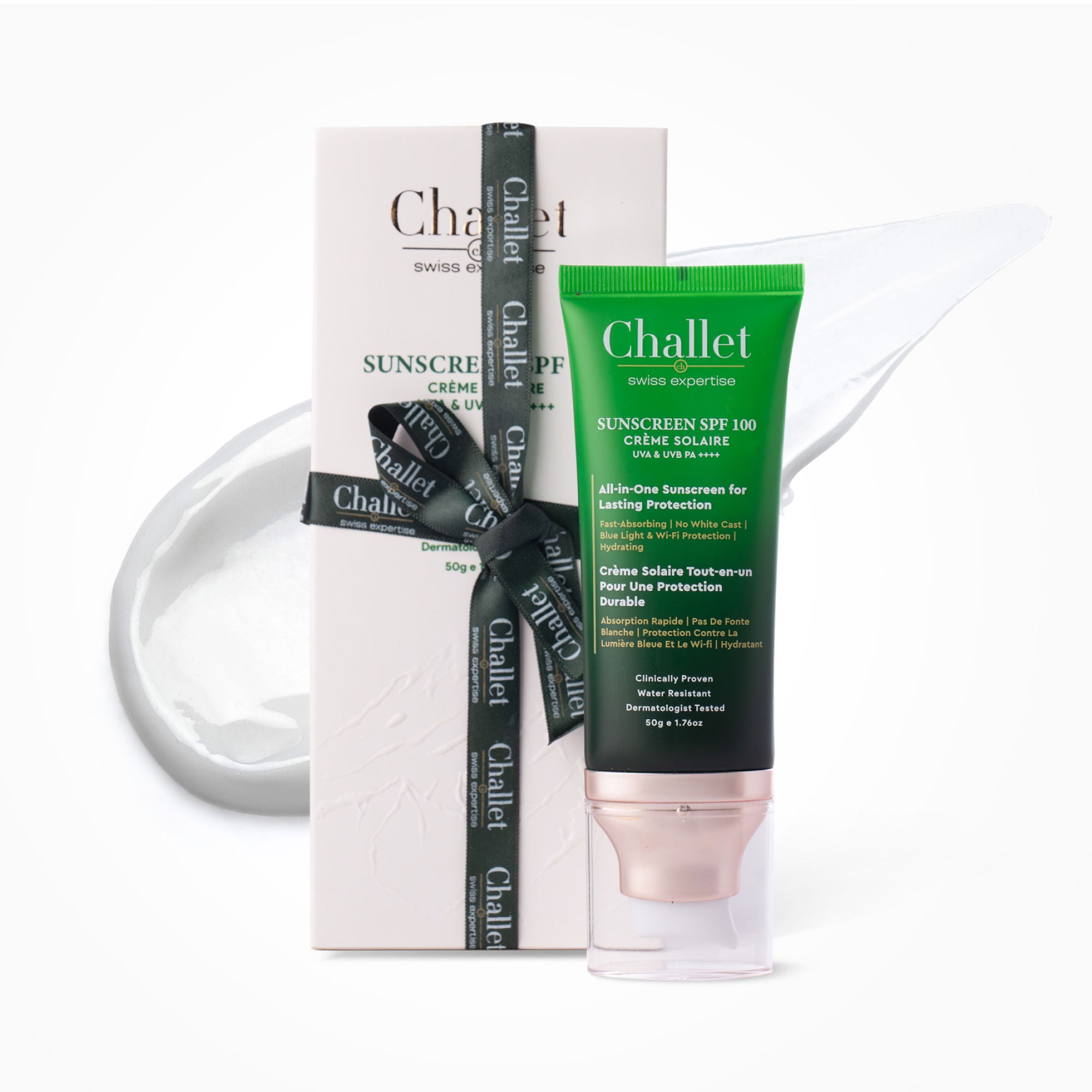Sunscreen SPF 100 UV A& B ++++- 50 gm- All in one, 5 in 1,Rare Ingredients from Switzerland, Europe&  Japan,Water Resistant with Barrier Repair & Increases SkinElasticity